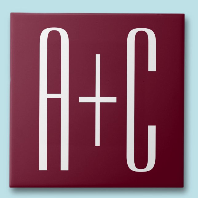 Carreau Simple Couples | White & Burgundy (Créateur téléchargé)