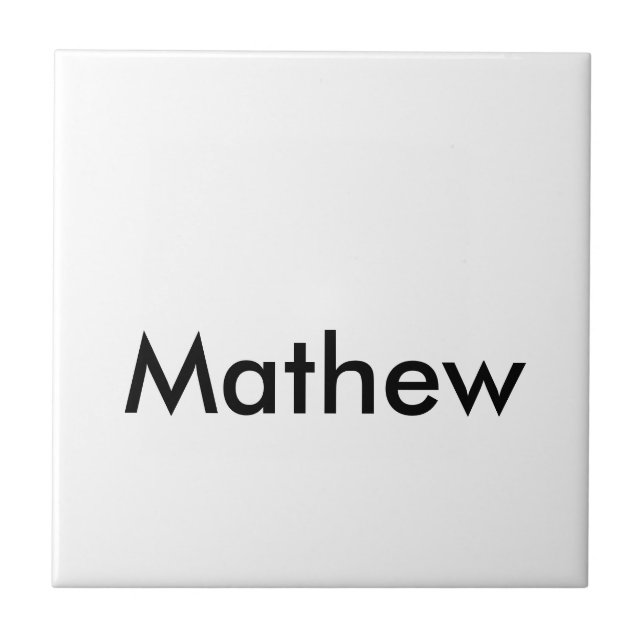 Carreau simple lettre initiale monogramme ajouter votre no (Devant)