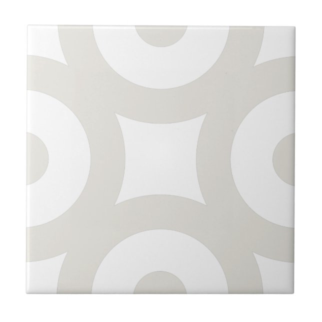 Carreau Simple Moderne Design Design Gris Cercles Beige Bl (Devant)