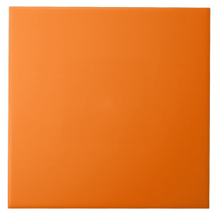 Carreau Simple moderne Neon Fluorescent Orange