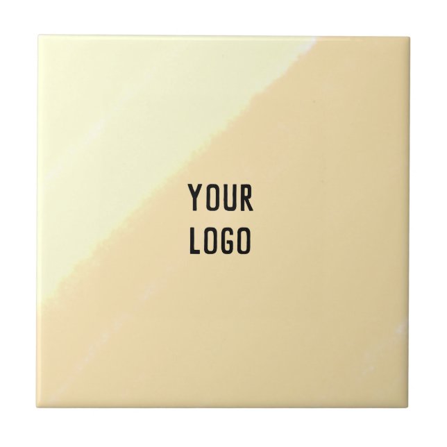 Carreau simple personnalisé jaune bleu aquarelle ajouter l (Devant)