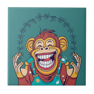Carreau Singe souriant