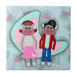Carreau Singes de chaussette d'houblon de chaussette