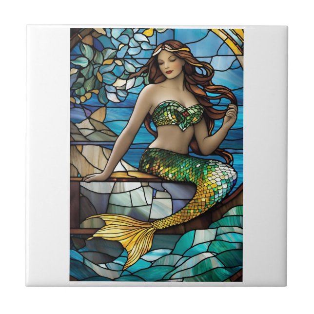 Carreau Sirène en verre (Devant)