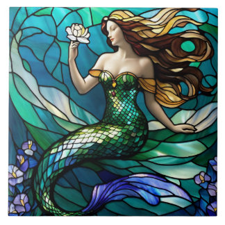 Carreau Sirène En Verre Tiré