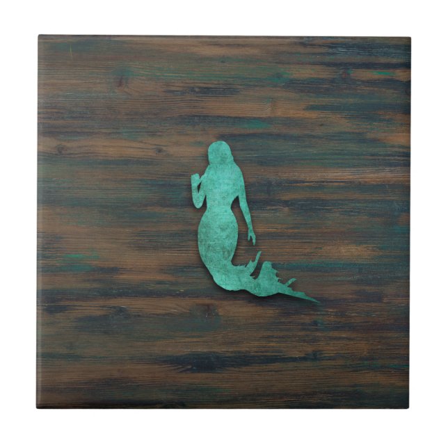 Carreau Sirène rustique (Teal) (Devant)