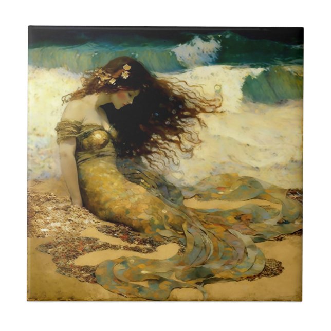 Carreau Sirène sur les sables d'or (Devant)