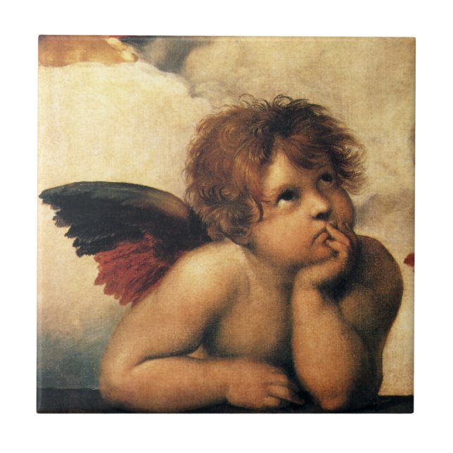 Carreau Sistine Madonna Angels par Raphael Sanzio (Devant)
