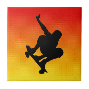 Carreau Skateboarding jaune-orange
