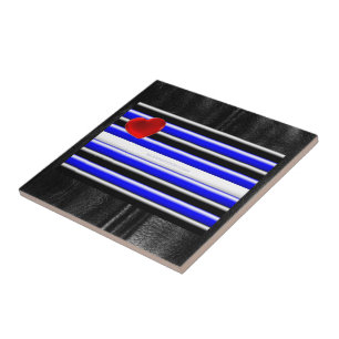 Carreau SlipperyJoe's Gay Leather Pride drapeau royal noir