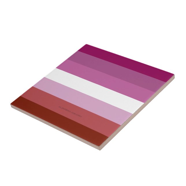 Carreau SlipperyJoe's lesbian pride flag feminine communit (Côté)