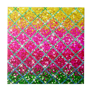 Carreau Snakeskin rose parties scintillant