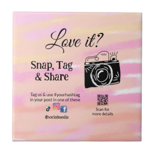 Carreau snap tag partager media caméra ajouter socials ado