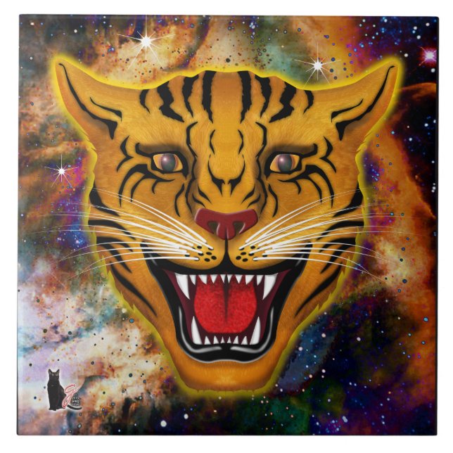 Carreau Snarling Tiger Nebula Carrelage céramique (Devant)
