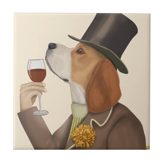 Carreau Snob de vin beagle (Devant)