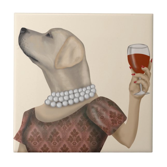 Carreau Snob de vin du Labrador jaune (Devant)