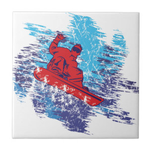 Carreau Snowboardeur cool