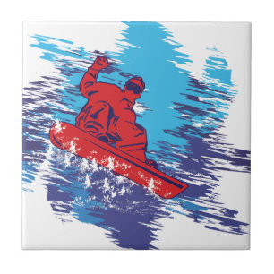 Carreau Snowboardeur cool