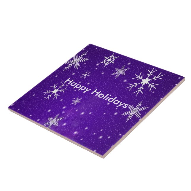 Carreau Snowflakes Bleu Arrière-plan en céramique Carrelag (Côté)