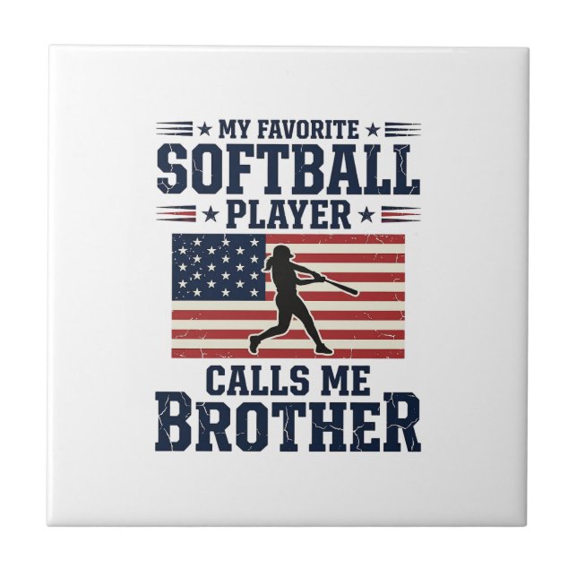 Carreau Softball Brother Patriotic Vintage Engraving Shirt (Devant)