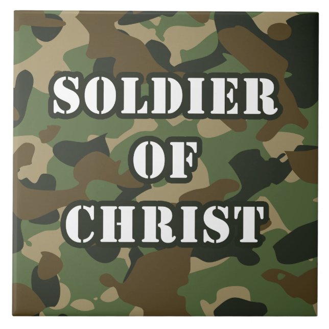 Carreau Soldat de Jésus Christ Foi de l'Armée chrétienne (Devant)