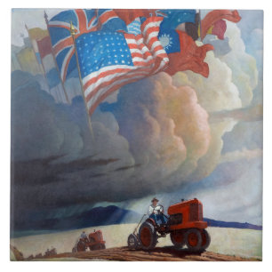 Carreau Soldats du sol par Newell Convers Wyeth