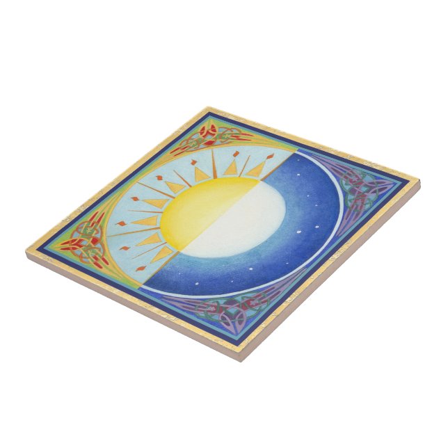 Carreau Soleil et lune d'équinoxe celtique (Côté)