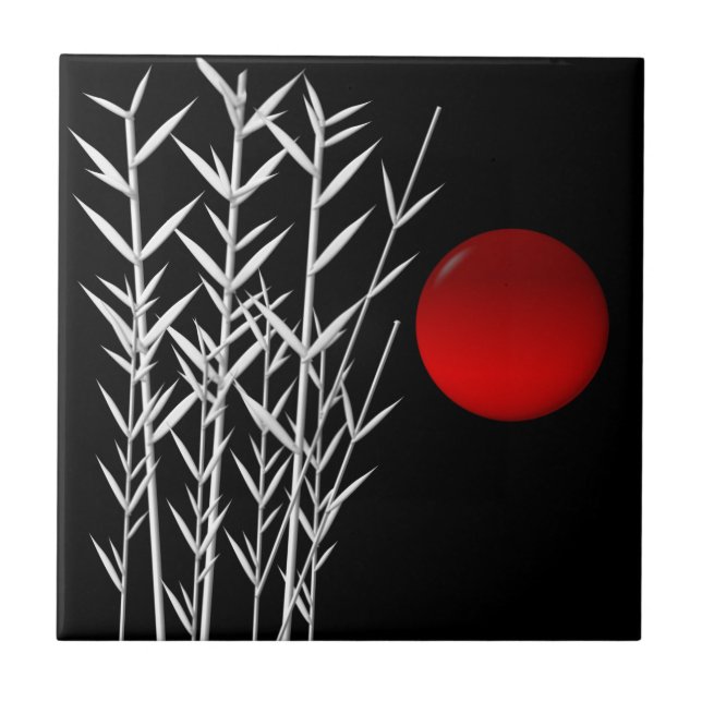 Carreau Soleil rouge noir zen (Devant)