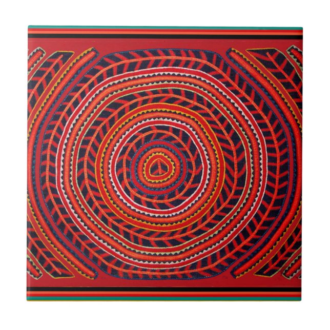 Carreau Soleil universel de la tribu Kuna (Devant)