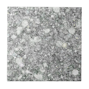 Carreau Sophistiqué couleur argent Faux Parties scintillan