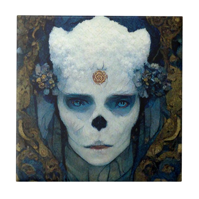 Carreau Sorcière de glace Imaginaire Sci-Fi Art (Devant)