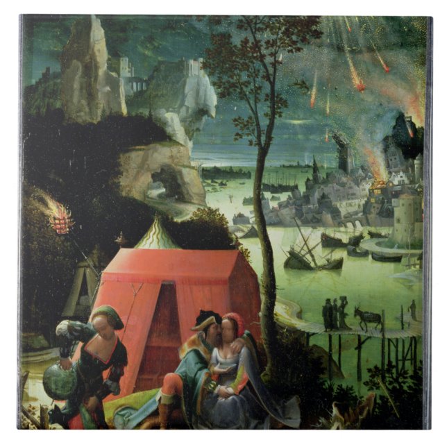 Carreau Sort et ses filles (huile sur le panneau) (Devant)
