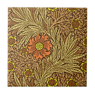 Carreau Souci de William Morris, brun d'en cuivre et