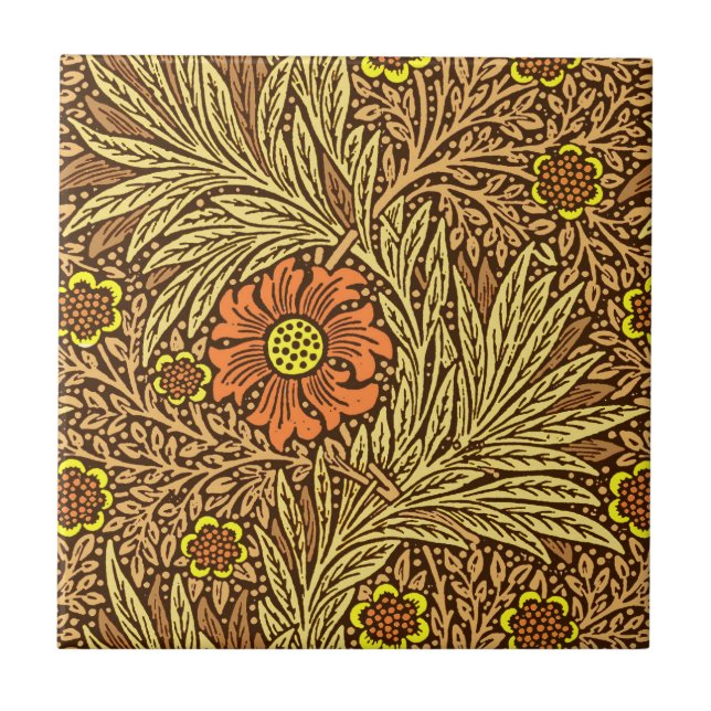 Carreau Souci de William Morris, brun d'en cuivre et (Devant)