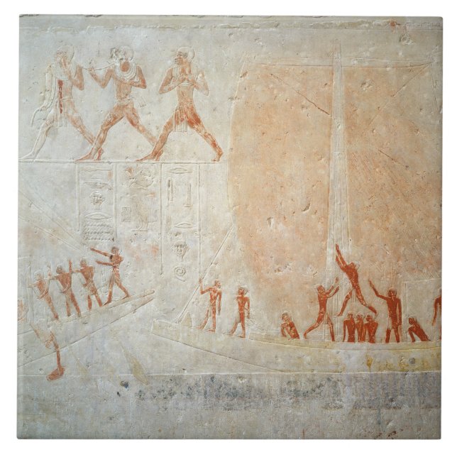 Carreau Soulagement du Mastaba d'Akhethotep dépeignant la (Devant)