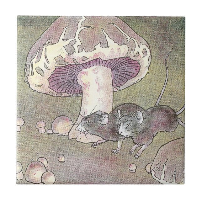 Carreau Souris et champignons (Devant)