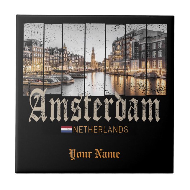 Carreau Souvenir d'Amsterdam Netherlands (Devant)