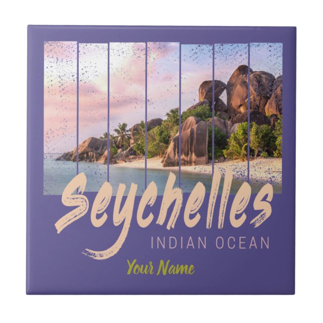 Carreau Souvenir indien de l'Ocean vintage sunset (Devant)