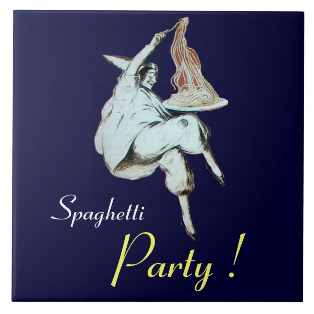 Carreau SPAGHETTI PARTY, CUISINE ITALIENNE, violet (Devant)