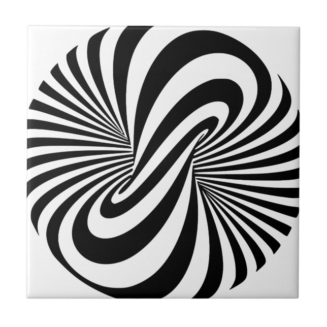 Carreau Spirale de l'illusion optique 3D (Devant)