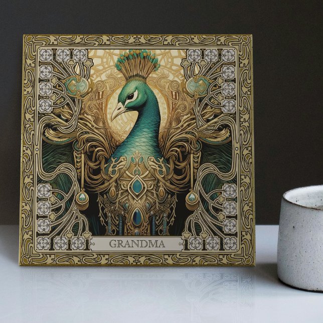 Carreau Splendor à bijoux de paon mystique personnalisé (Créateur téléchargé)