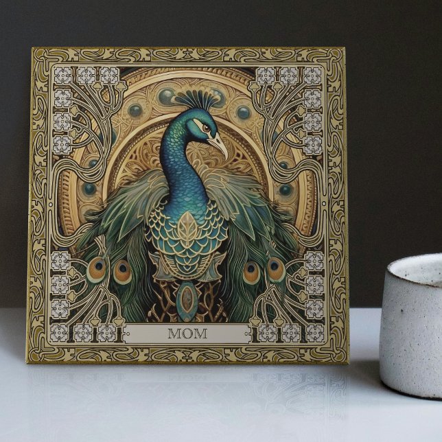 Carreau Splendor à bijoux de paon mystique personnalisé (Créateur téléchargé)
