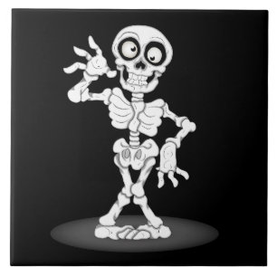 Carreau Squelette d'Halloween Animé