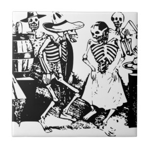 Carreau Squelettes de Mexicain de Mamie-Fandango