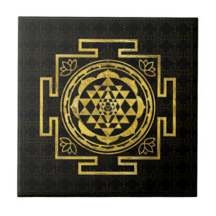 Carreau Sri d'or Yantra/Sri Chakra