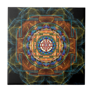 Carreau Sri Yantra - la géométrie sacrée