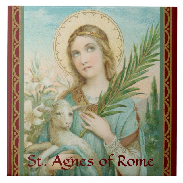 Carreau St. Agnes de Rome (MH 01) (Devant)