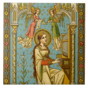 Carreau St Cecilia de Rome (détail; BNG 02)
