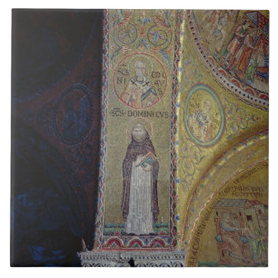 Carreau St Dominic et Saint-Nicolas, mosaïque dans