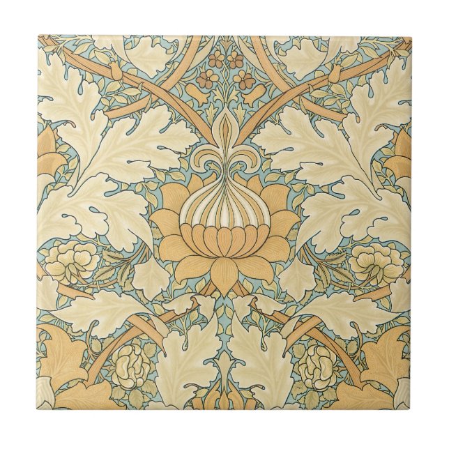 Carreau St. James par William Morris, Acanthus Feuille (Devant)